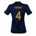 Billige Frankrig Raphael Varane #4 Hjemmebane Fodboldtrøjer Dame VM 2022 Kortærmet